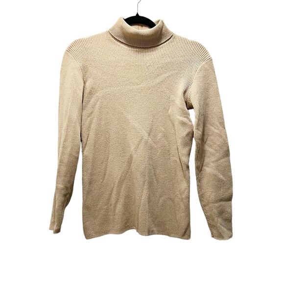 Pendleton Woolen Mills Sweater Cream Long Sleeve Vintage Turtleneck Pullover S - Picture 1 of 5